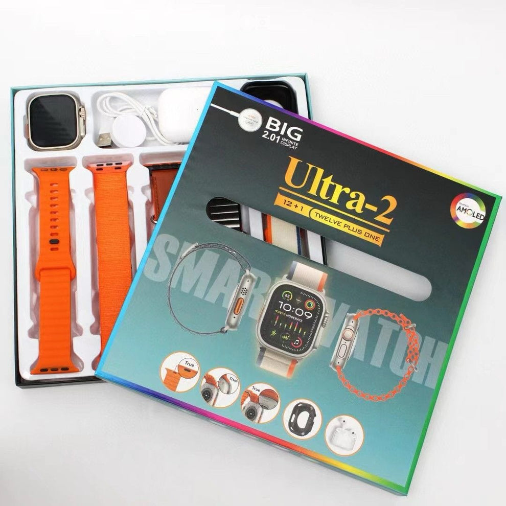 Ultra-2(11+1) watch with earpods second generation and 10 different straps